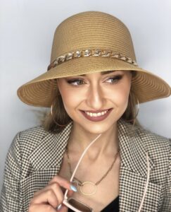 ΜΠΕΖ ΨΑΘΙΝΟ ΚΑΠΕΛΟ ΜΕ ΧΡΥΣΙ ΑΛΥΣΙΔΑ