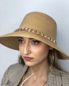 ΜΠΕΖ ΨΑΘΙΝΟ ΚΑΠΕΛΟ ΜΕ ΧΡΥΣΙ ΑΛΥΣΙΔΑ - Image 2