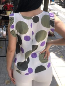 ΜΠΛΟΥΖΑΚΙ ΑΜΑΝΙΚΟ ΑΣΠΡΟ ΜΕ ΜΩΒ/ΧΑΚΙ ΒΟΥΛΕΣ - Image 2