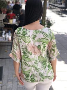 ΜΠΟΥΖΑΚΙ ΦΛΟΡΑΛ ΠΡΑΣΙΝΟ ΜΕ ΜΠΕΖ ΛΕΠΤΟΜΕΡΕΙΕΣ - Image 2