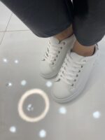 Sneakers ΑΣΠΡΟ ΜΕ ΑΣΗΜΙ ΚΑΙ ZEBRA ΛΕΠΤΟΜΕΡΕΙΑ