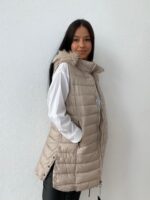 Καπιτονέ γιλέκο με γουνάκι - Image 2