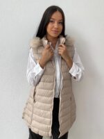 Καπιτονέ γιλέκο με γουνάκι - Image 3