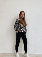 Velvet σετ φόρμα animal print