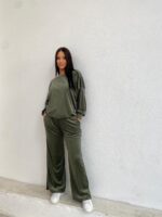 Set Φόρμες Velvet Λαδί