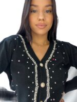 Ζακέτα με strass και studs