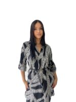 Πουκαμίσα εμπριμέ άσπρο-μαύρο - Image 2