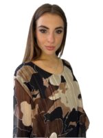 Μπλούζα εμπριμέ καφέ - Image 2