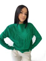 πλεκτό ζιβάγκο με κρόσια