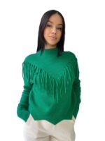 πλεκτό ζιβάγκο με κρόσια - Image 2