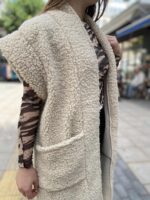 Μασίφ ανοιχτό μπροστινό Teddy γιλέκο - Image 2