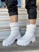 Άσπρα Αρβυλάκια ʼνορακ σε Συνδυασμό με Puffer Επένδυση