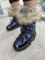 Apres ski μποτάκια με γουνάκι και διπλή σόλα - Image 2