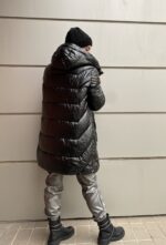 Μπουφάν Καπιτονέ Γυαλιστερό Μαύρο Χρώμα - Image 3