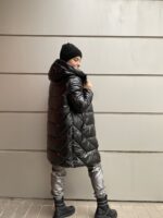 Μπουφάν Καπιτονέ Γυαλιστερό Μαύρο Χρώμα - Image 2