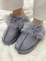 Δίπατες παντόφλες με γούνα - Image 2