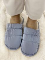 Παντόφλες άνορακ σε γκρι χρώμα