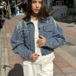 Τζιν τζάκετ με στρας - Μπλε